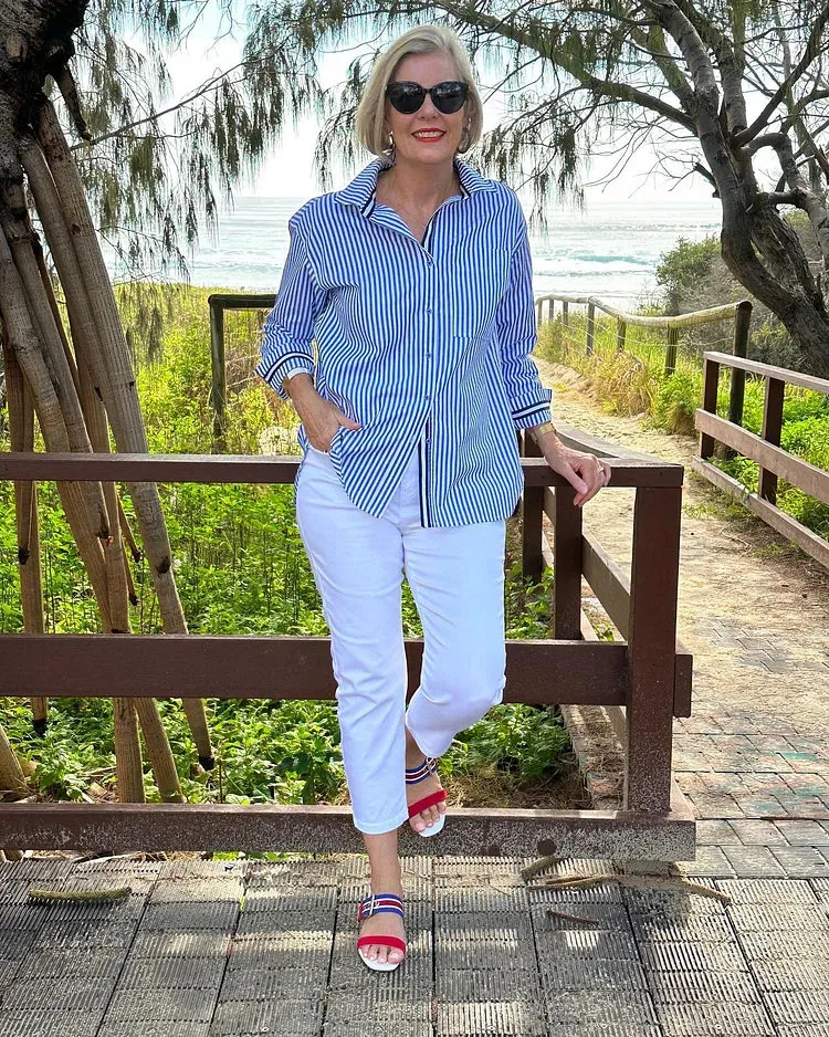 Rhonda | Striped Blouse