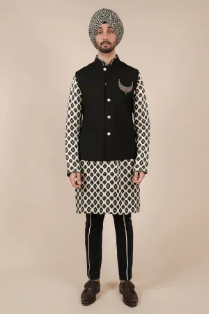 Rich Black Nehru Jacket