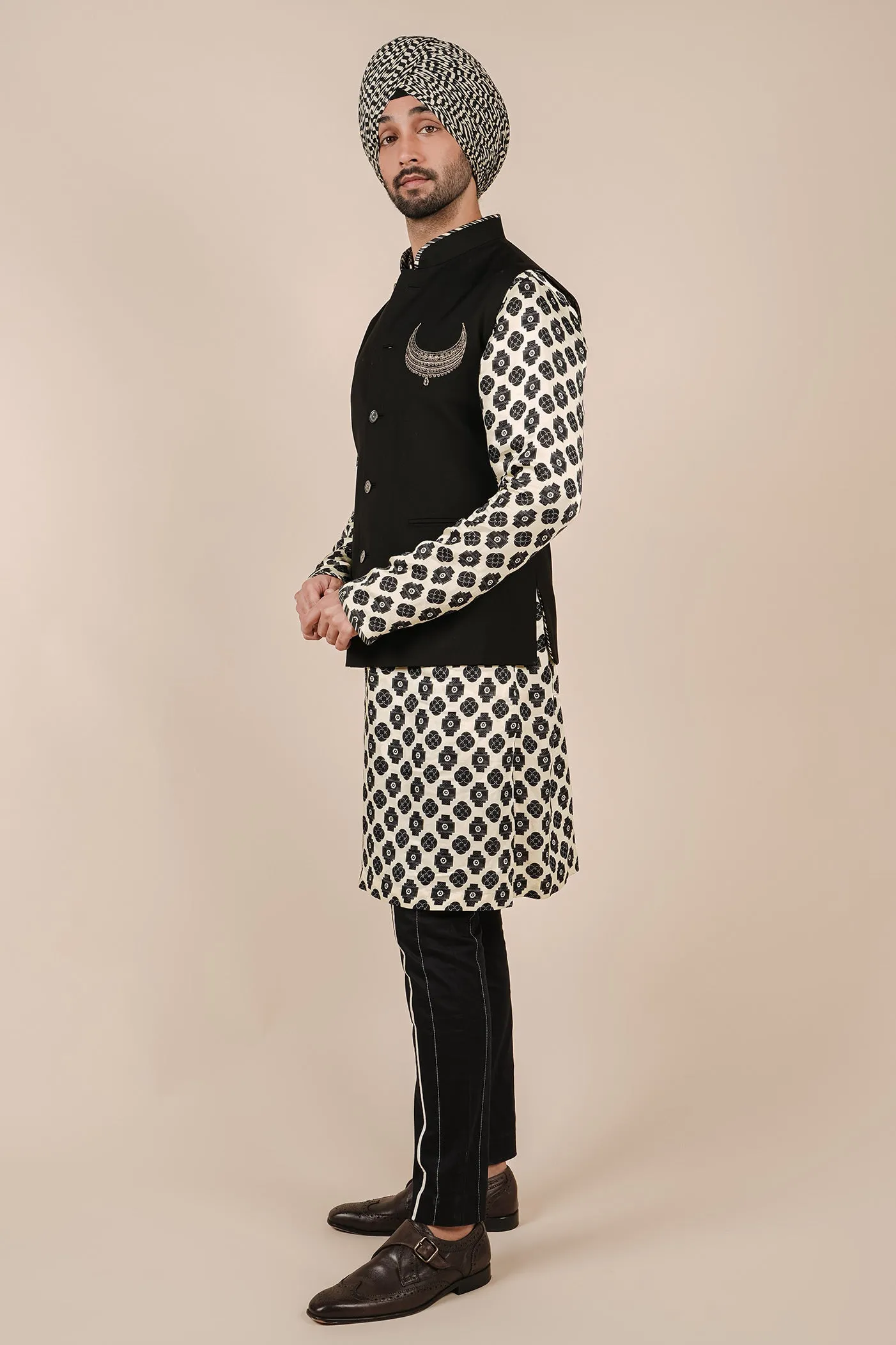Rich Black Nehru Jacket