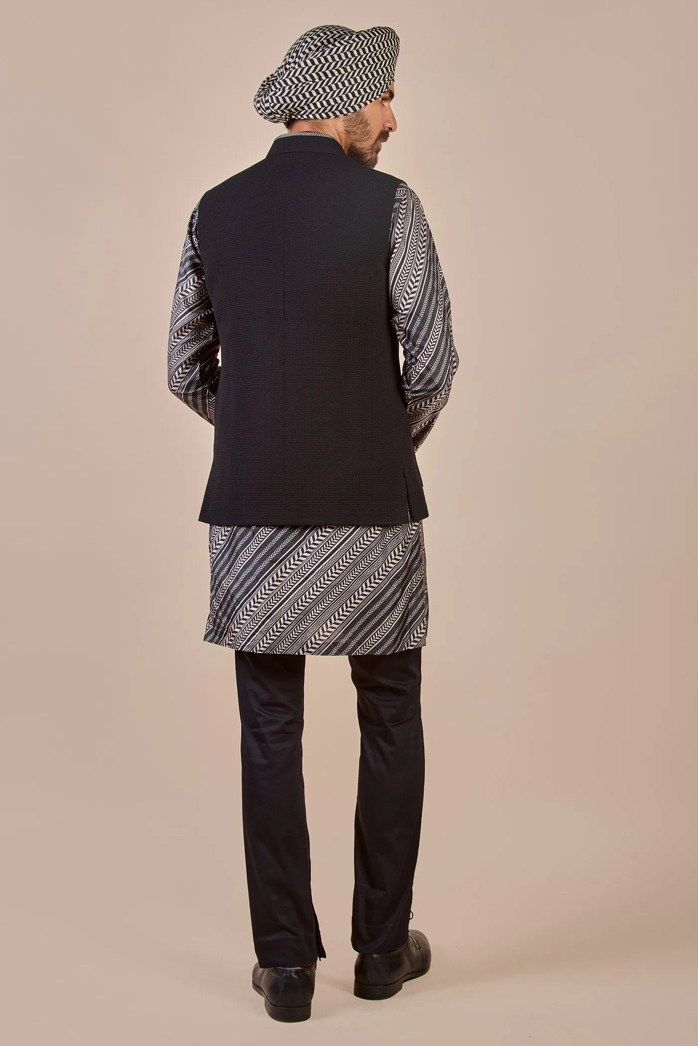 Rich Black Nehru Jacket