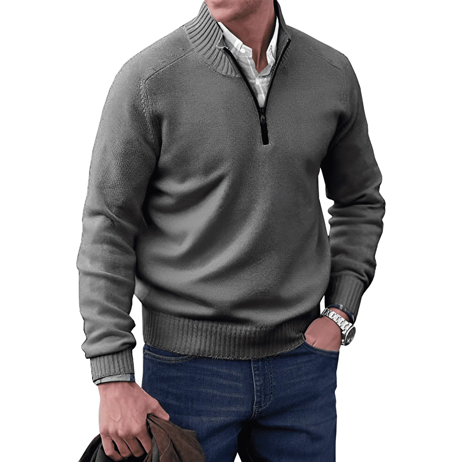 Rick™ - Zippered Cashmere Sweater