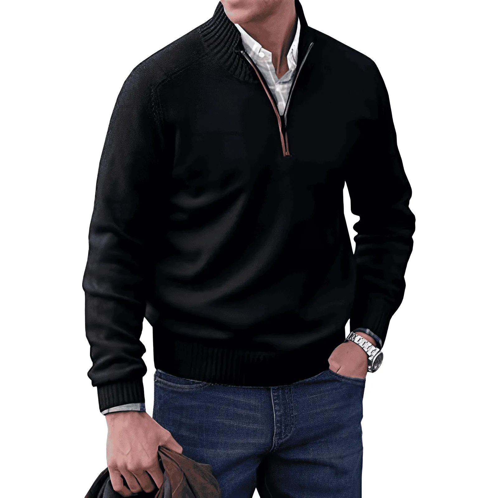 Rick™ - Zippered Cashmere Sweater