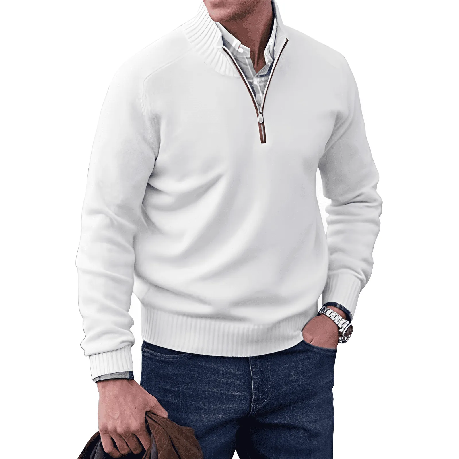 Rick™ - Zippered Cashmere Sweater