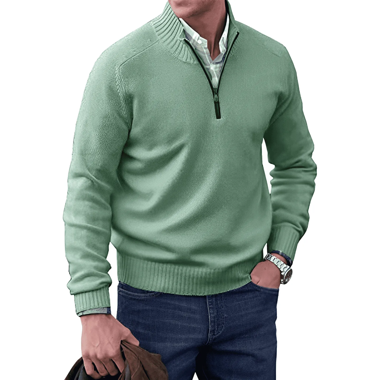 Rick™ - Zippered Cashmere Sweater