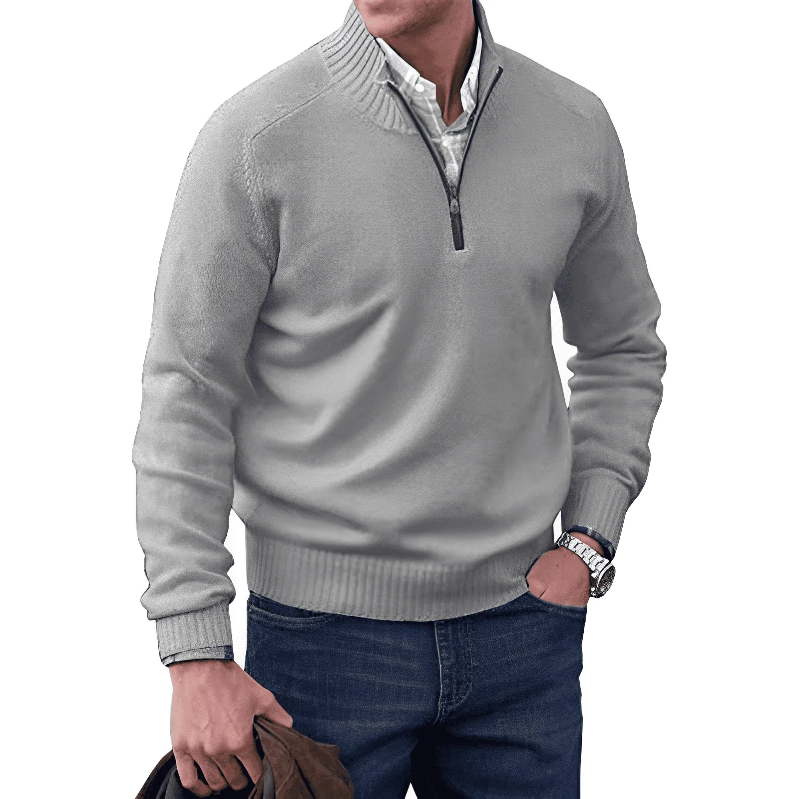 Rick™ - Zippered Cashmere Sweater