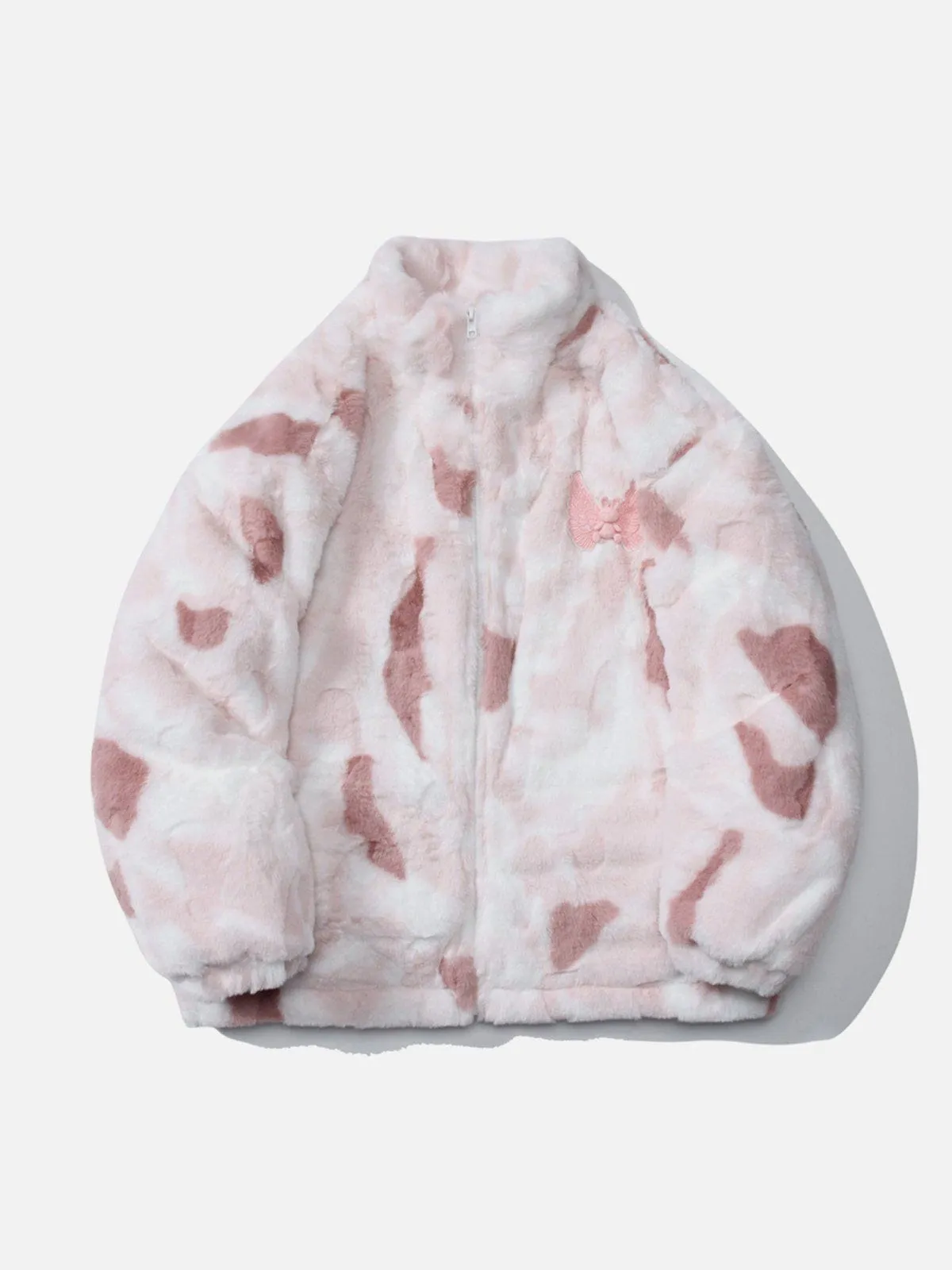 Rimiro - Tie Dye Angel Bunny Label Sherpa Coat