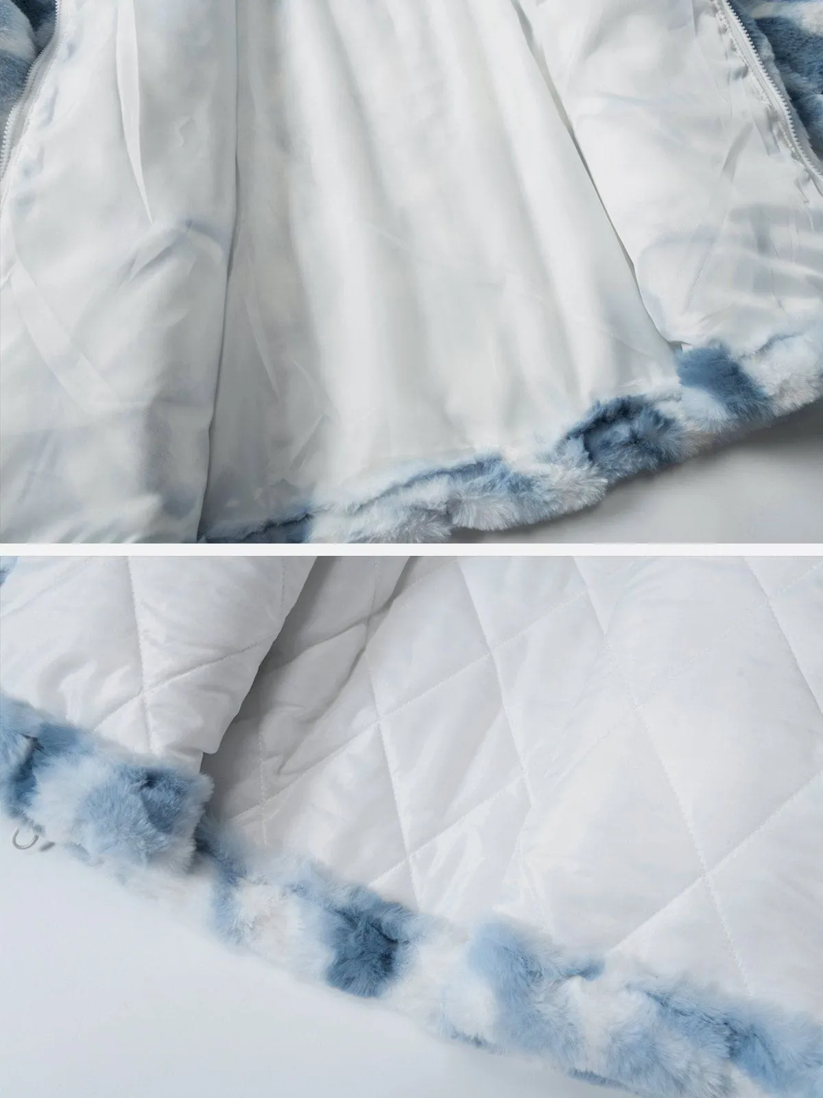 Rimiro - Tie Dye Angel Bunny Label Sherpa Coat