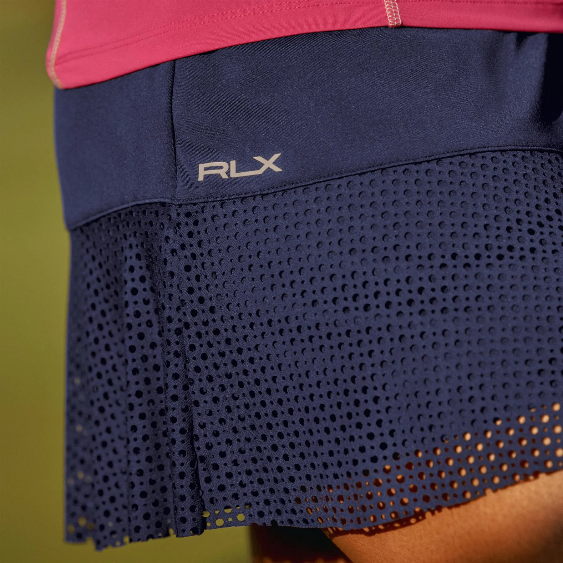 RLX 15 Inch Eyelet Interlock Skort Refined Navy