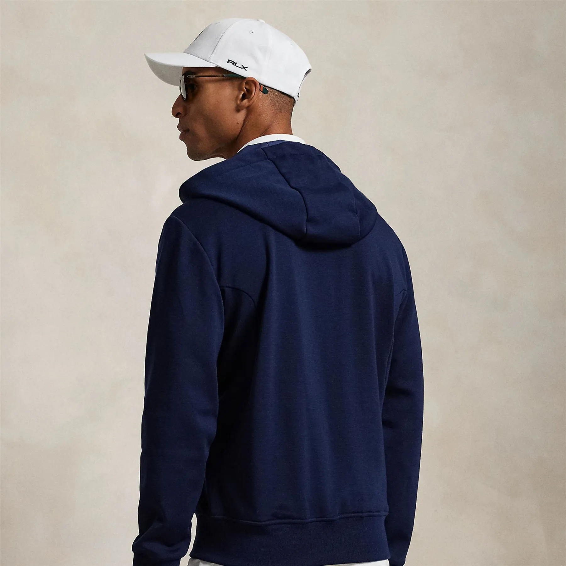 RLX Full Zip Heavytech Wool Hooded Hybrid Jacket Refined Navy