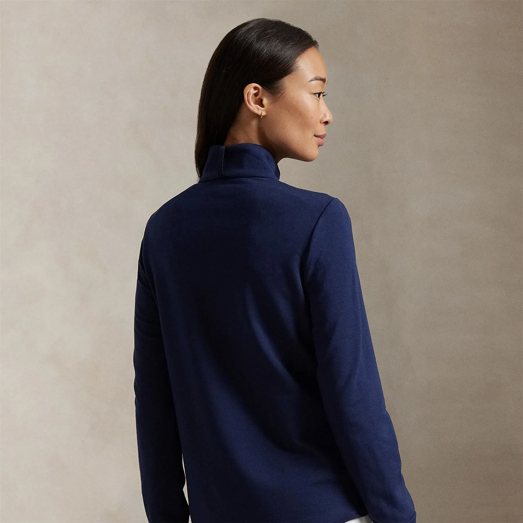 RLX Full Zip Perforated Wool Jacket Refined Navy Polka Dot