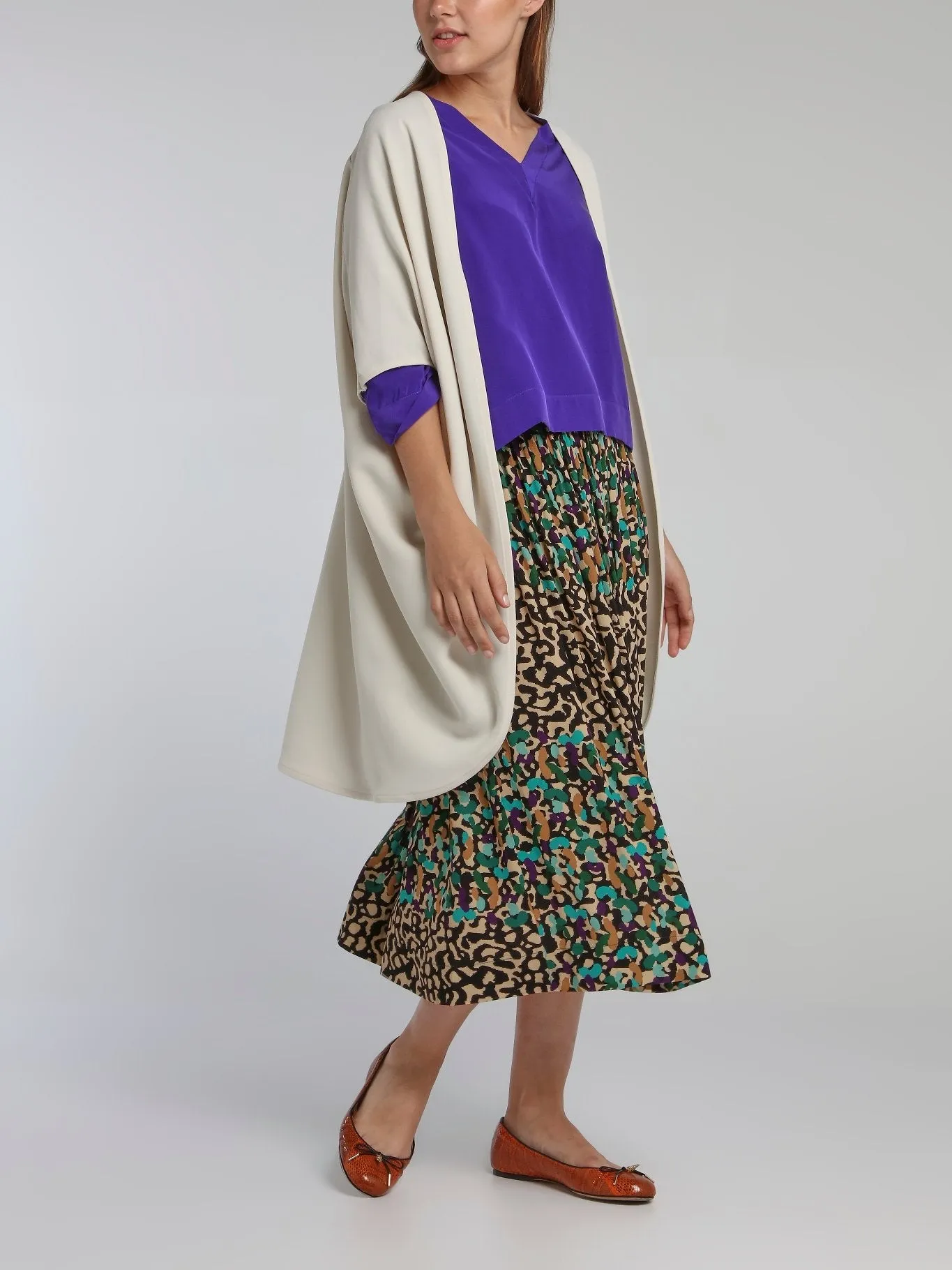 Rossignol Multicolour Léopard Printed Midi Skirt