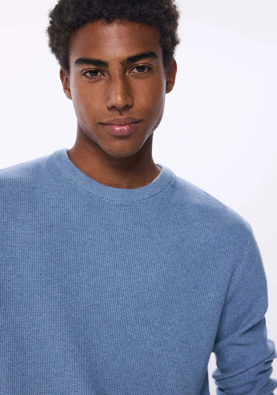 Round Neck Jumper - Blue
