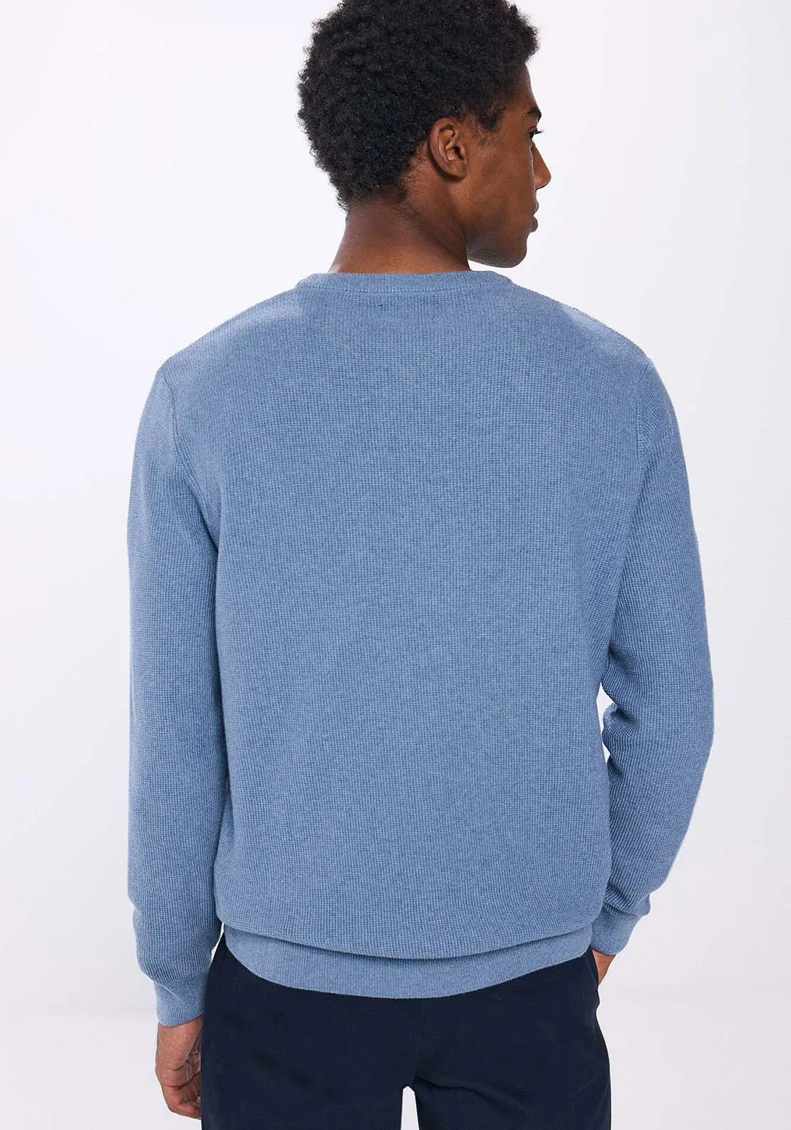 Round Neck Jumper - Blue