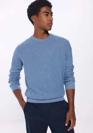 Round Neck Jumper - Blue