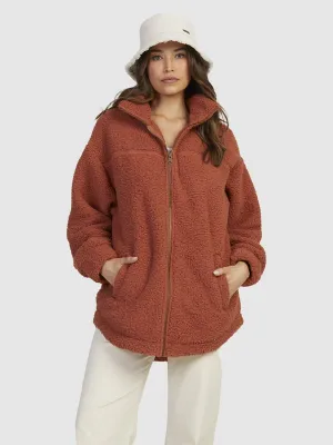 Roxy Friday In Love Teddy Jacket REDWOOD BURL
