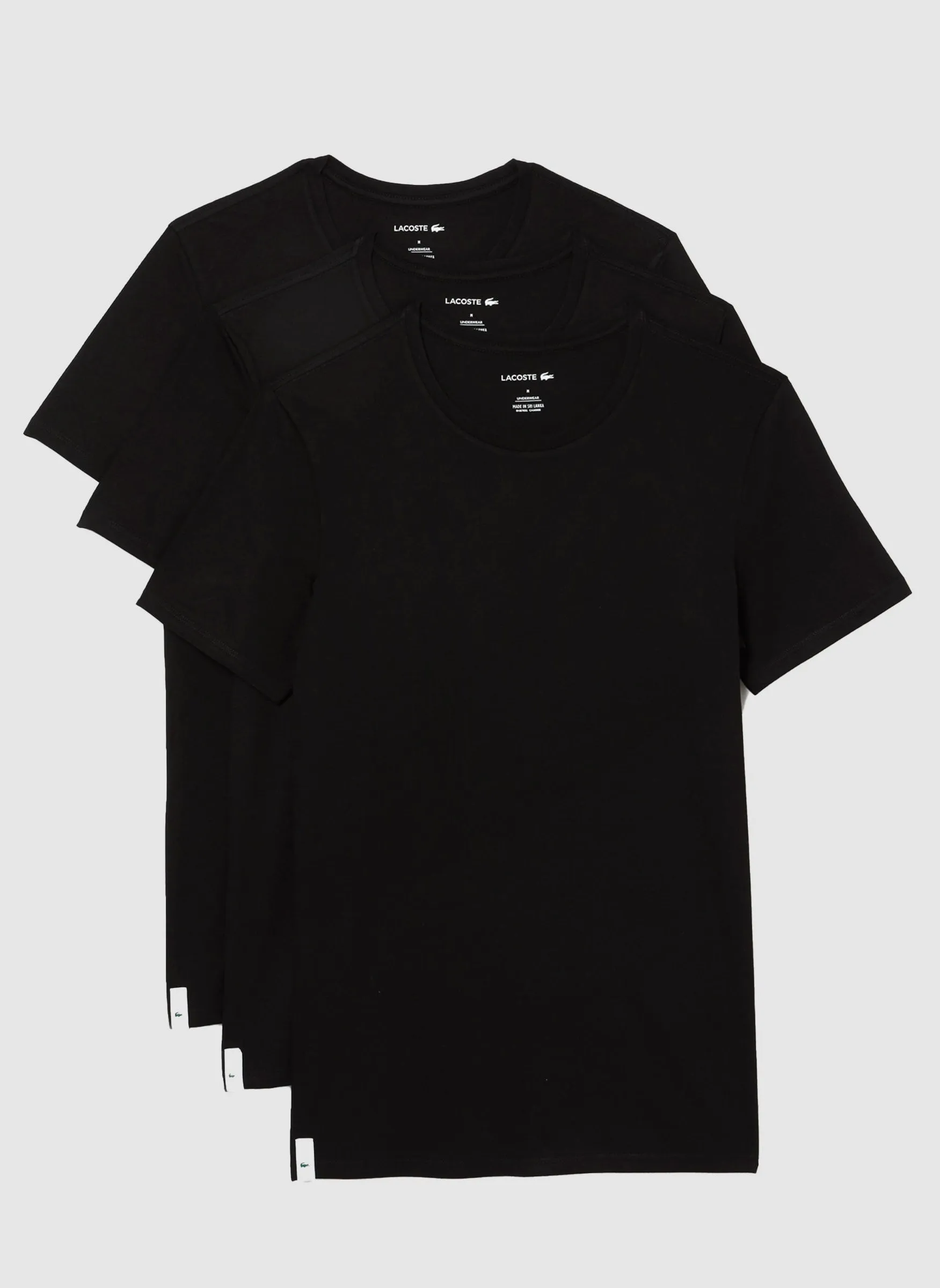Rundhals T-Shirts 3er-Pack - Black