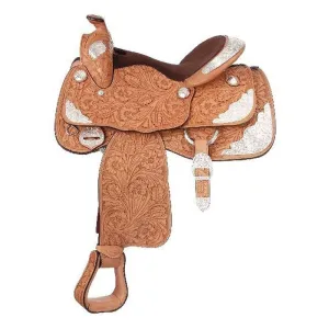 S Royal Black Inlay Star Show Saddle