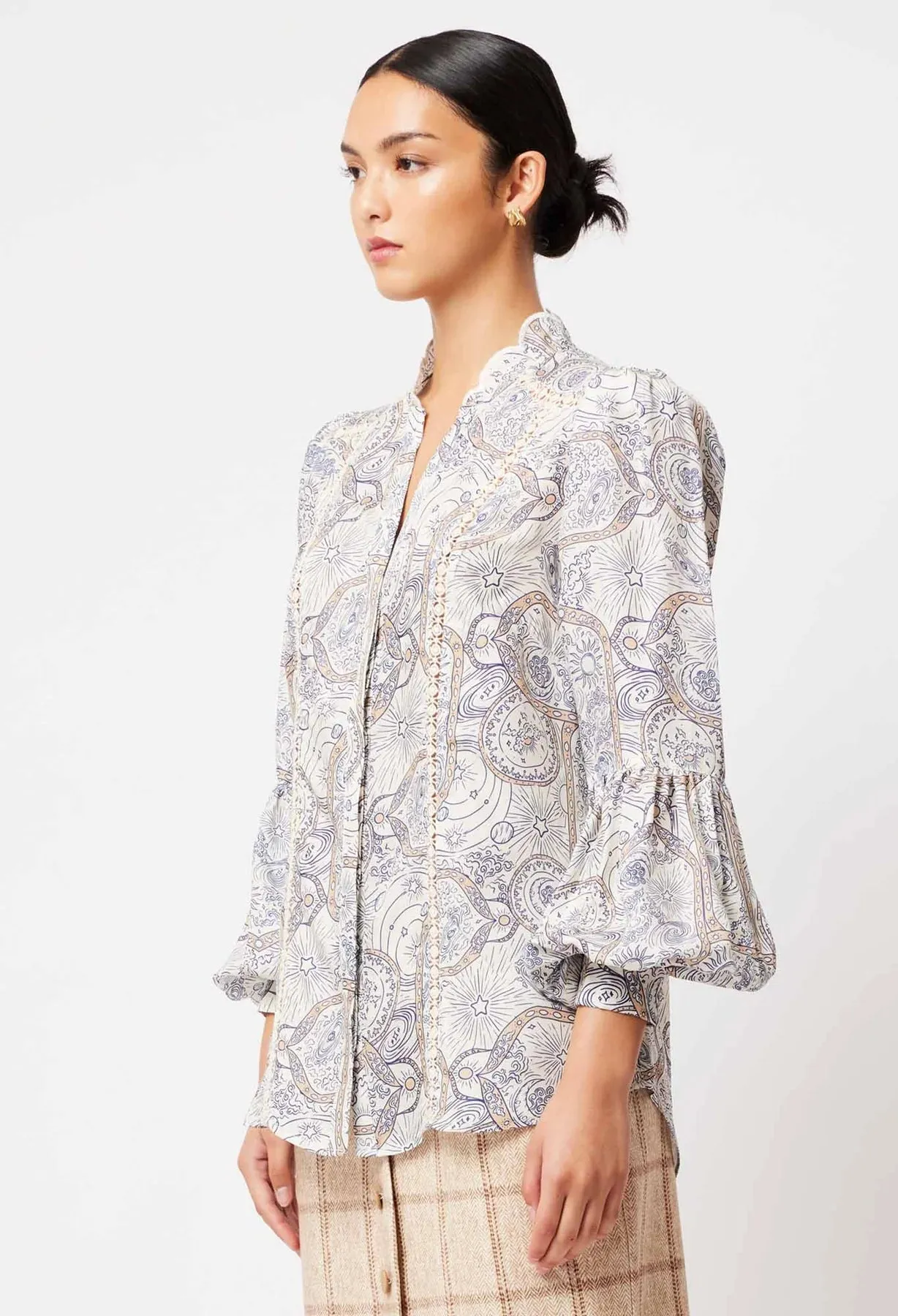 Sale - Once Was - Vega Viscose Cupro Shirt - Astral Print