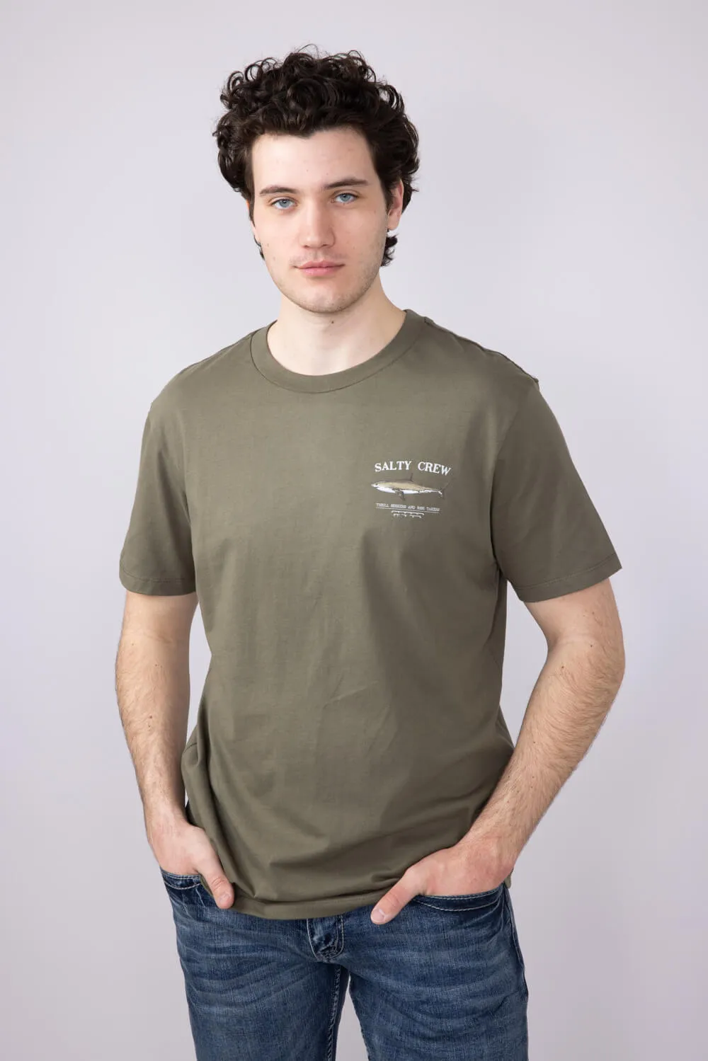 Salty Crew Bruce T-Shirt for Men in Dusty Olive | 20035067-DUSTY OLIVE