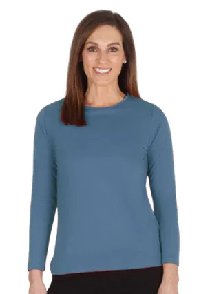 Satin Trim Long Sleeve