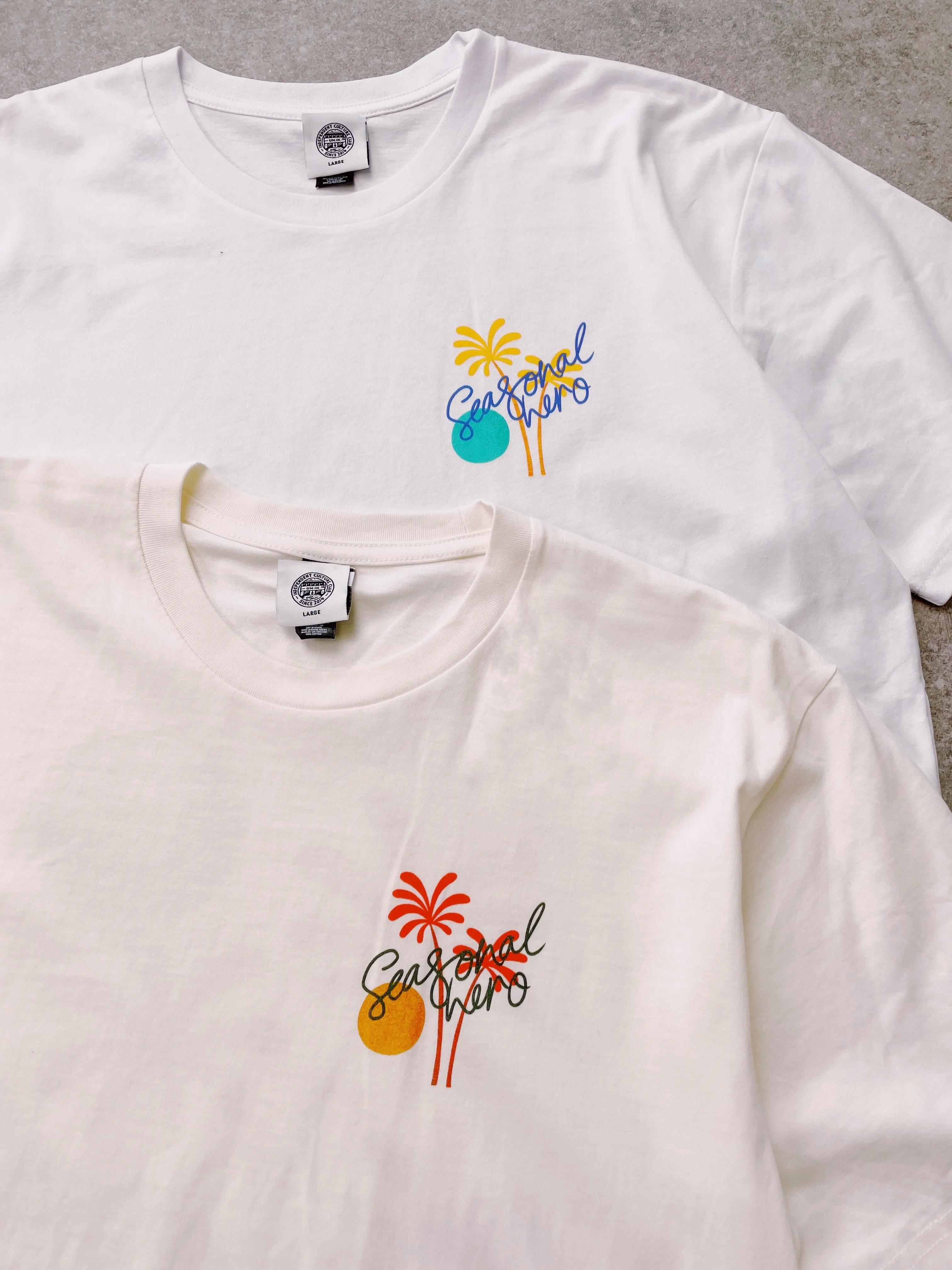 Seasonal Hero 'Palms' Tee - White