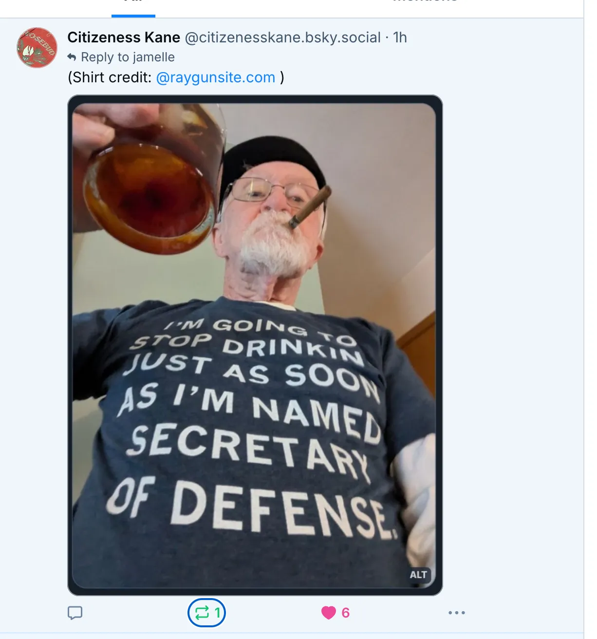 Secretary of Defense Drinking