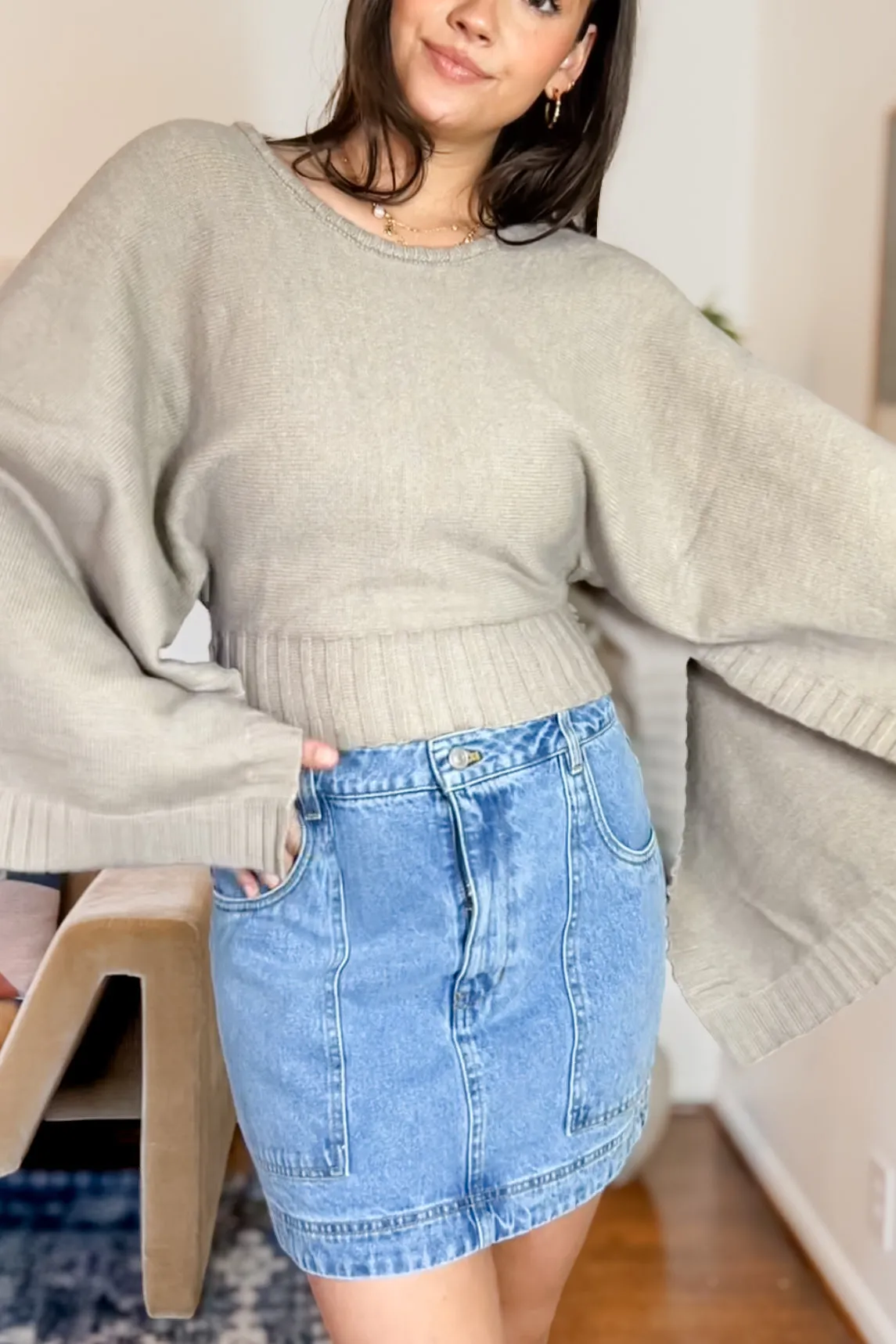 Serena Tie-Back Cape Sweater