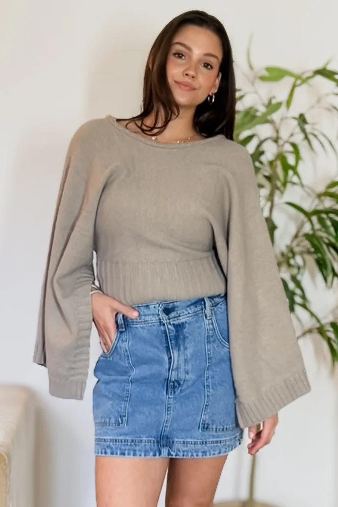Serena Tie-Back Cape Sweater
