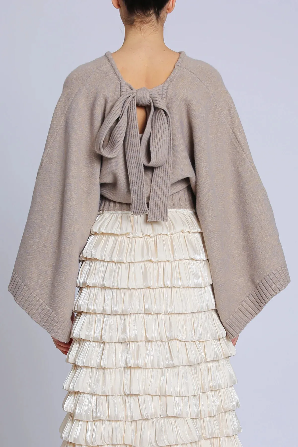Serena Tie-Back Cape Sweater