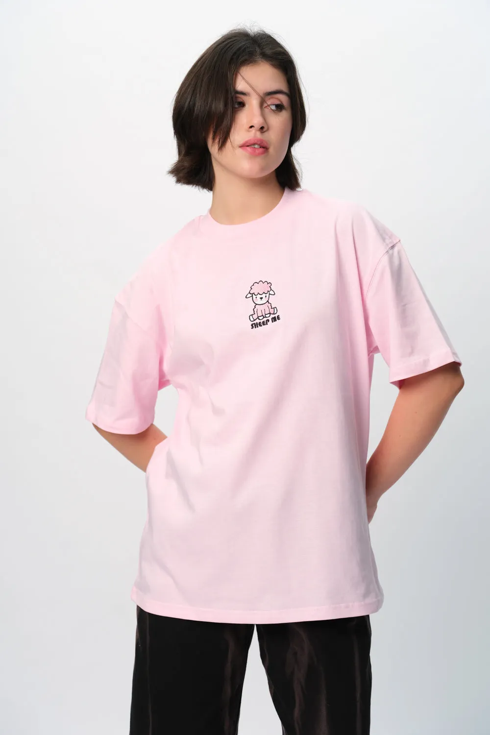 Sheep Me Embroidered Premium Oversized T-shirt