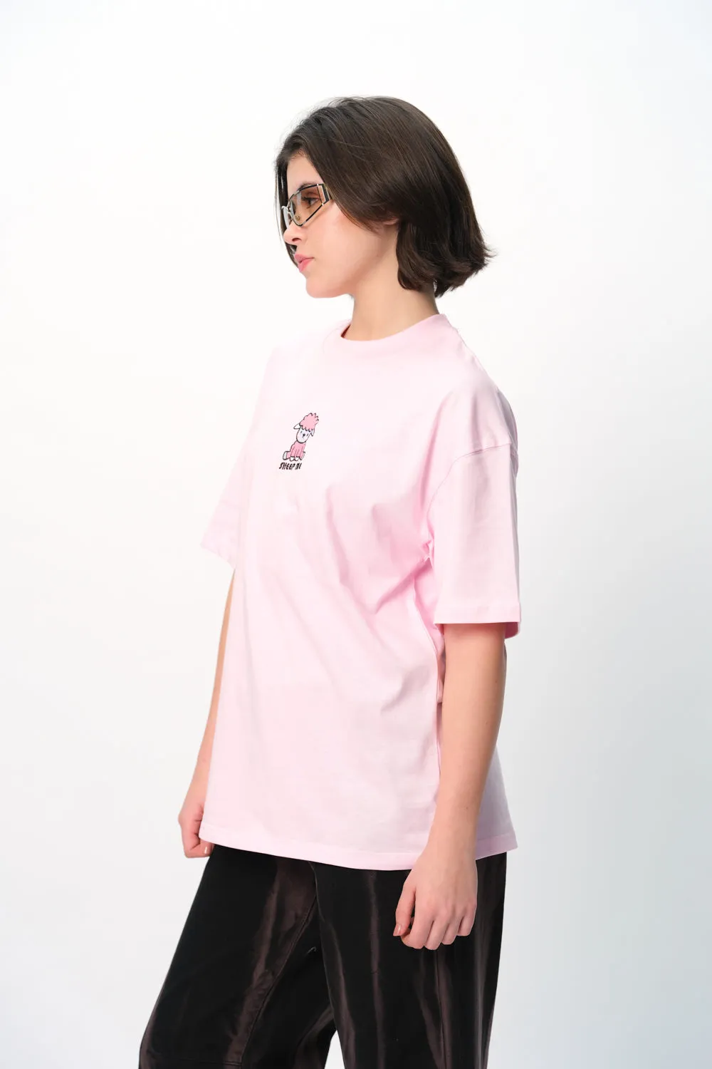 Sheep Me Embroidered Premium Oversized T-shirt