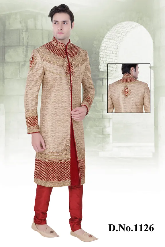 Sherwani (Custom Tailored) - (D.No.-1126)