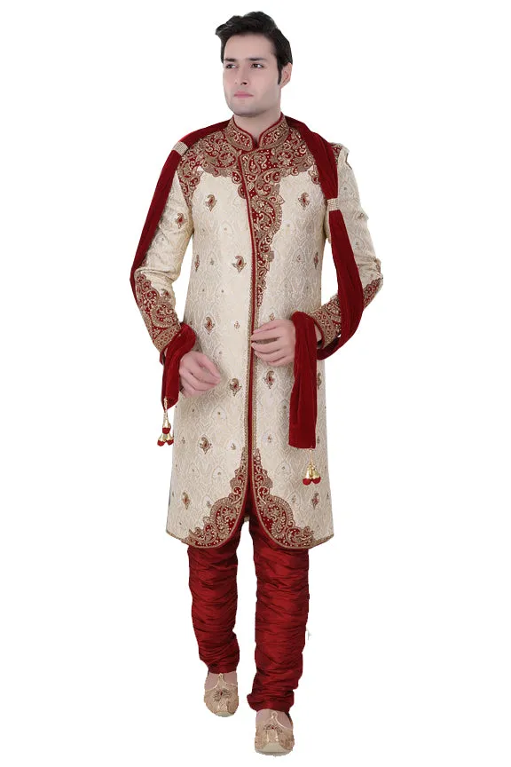 Sherwani (Custom Tailored) - (D.No.-1173)