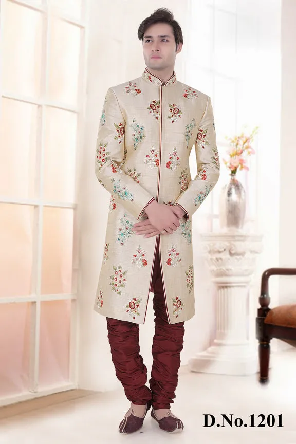Sherwani (Custom Tailored) - (D.No.-1201)