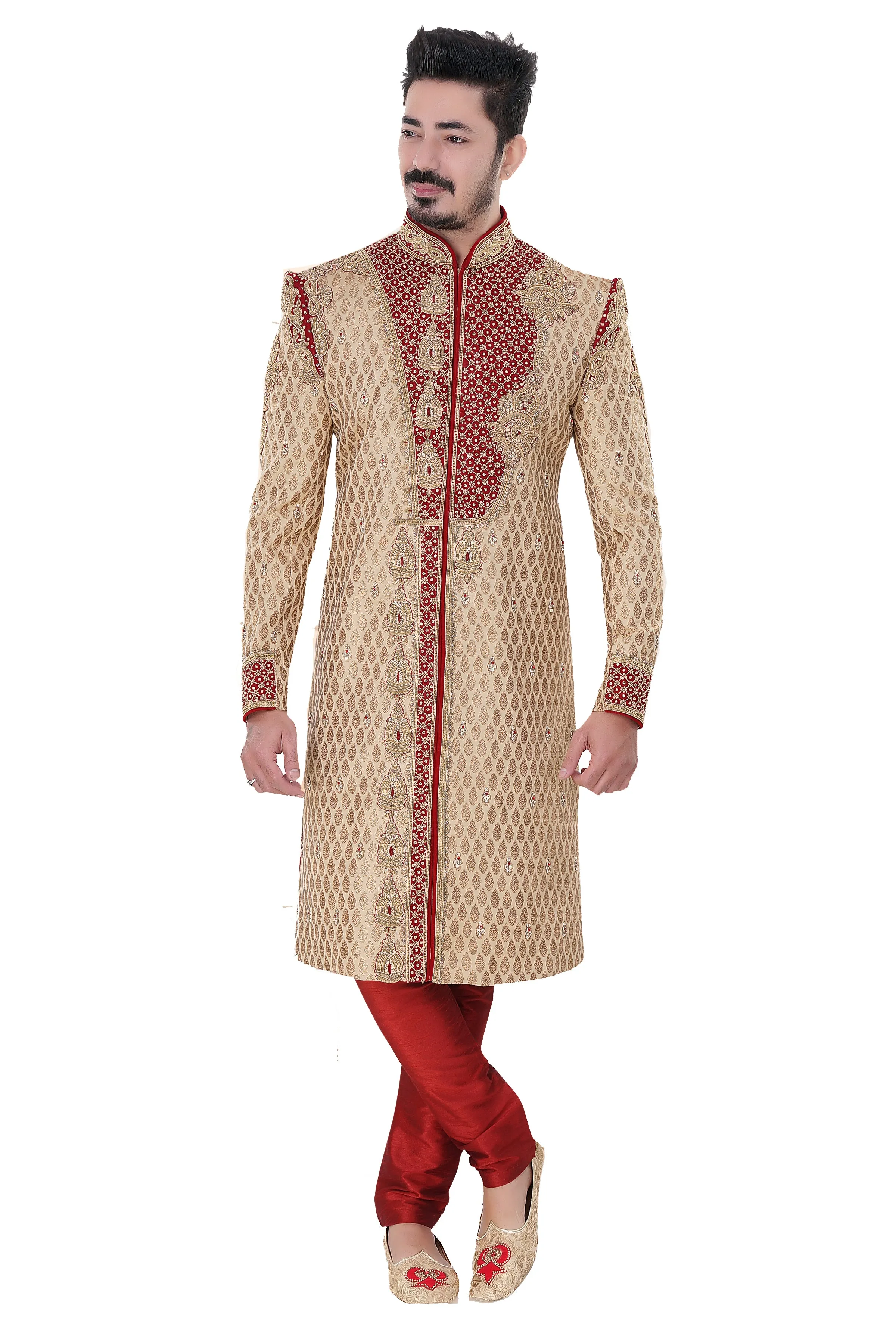 Sherwani (Custom Tailored) - (D.No.-1232)