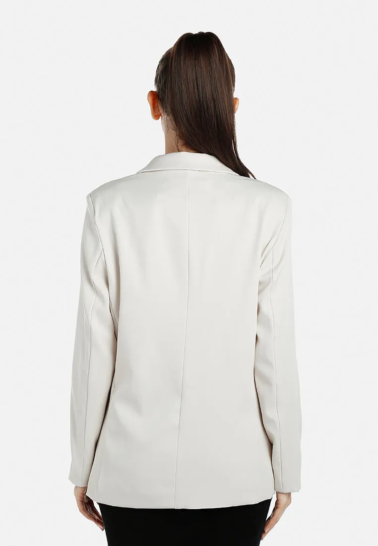 Single-Breasted Solid Blazer By RUW