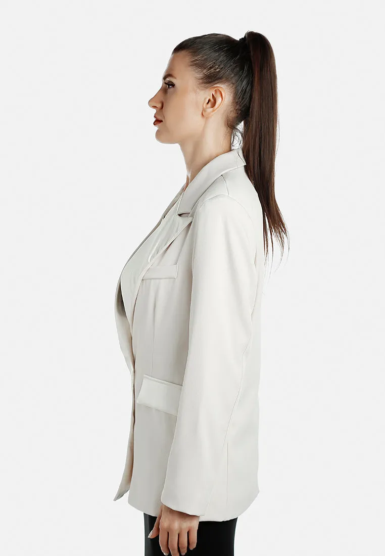 Single-Breasted Solid Blazer By RUW