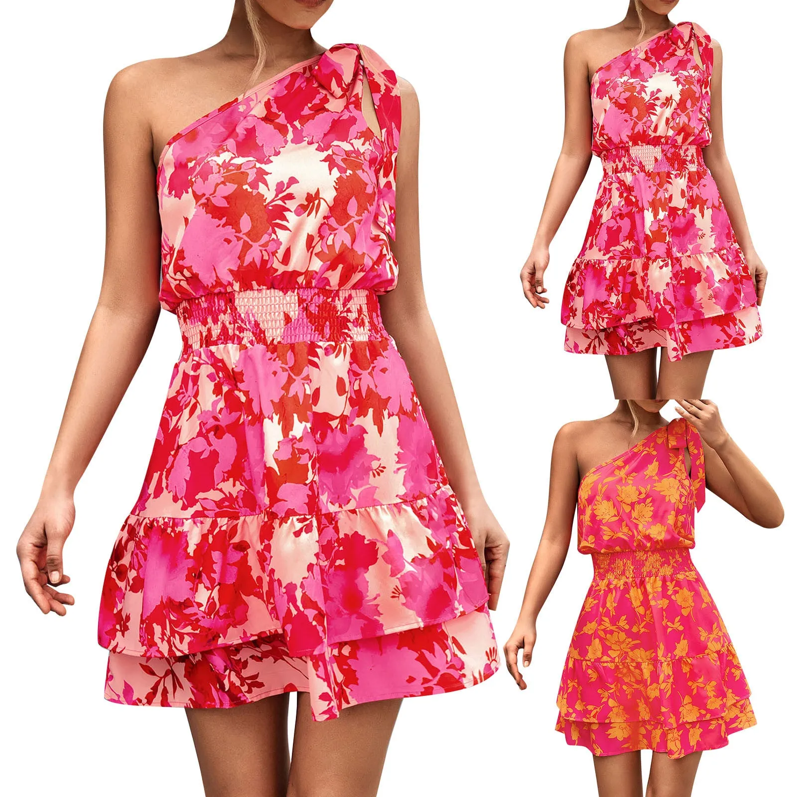Sleeveless Print Plus Size Summer Dresses
