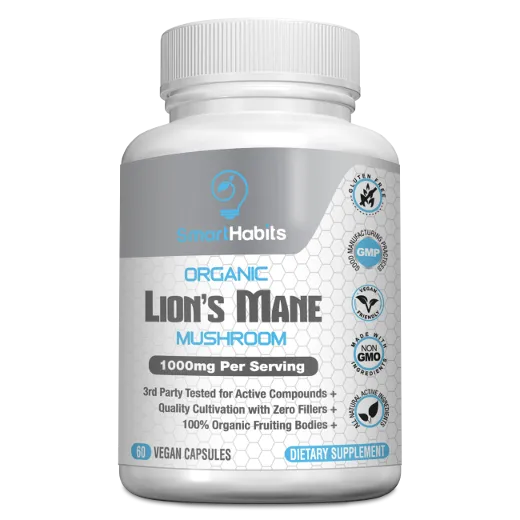 Smart Habits Organic Lion's Mane Mushroom (1000 mg) 60 vcaps