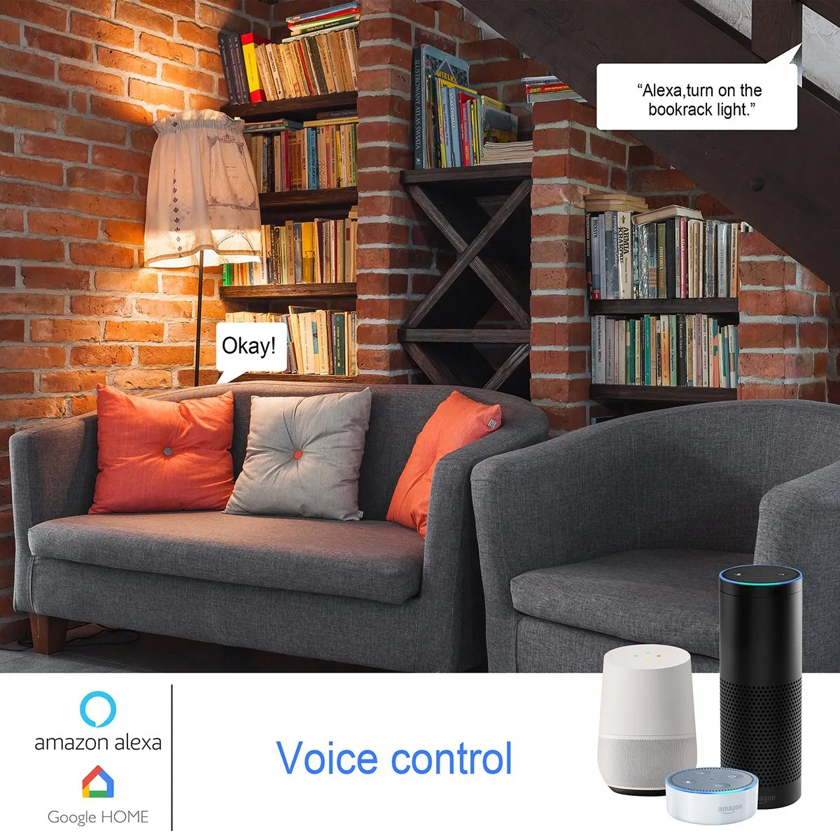 Smart Wifi E27 Light Socket, AICase Intelligent Wlan Home Remote control Light Lamp Bulb Holder Compatible with Alexa and Google Home-White