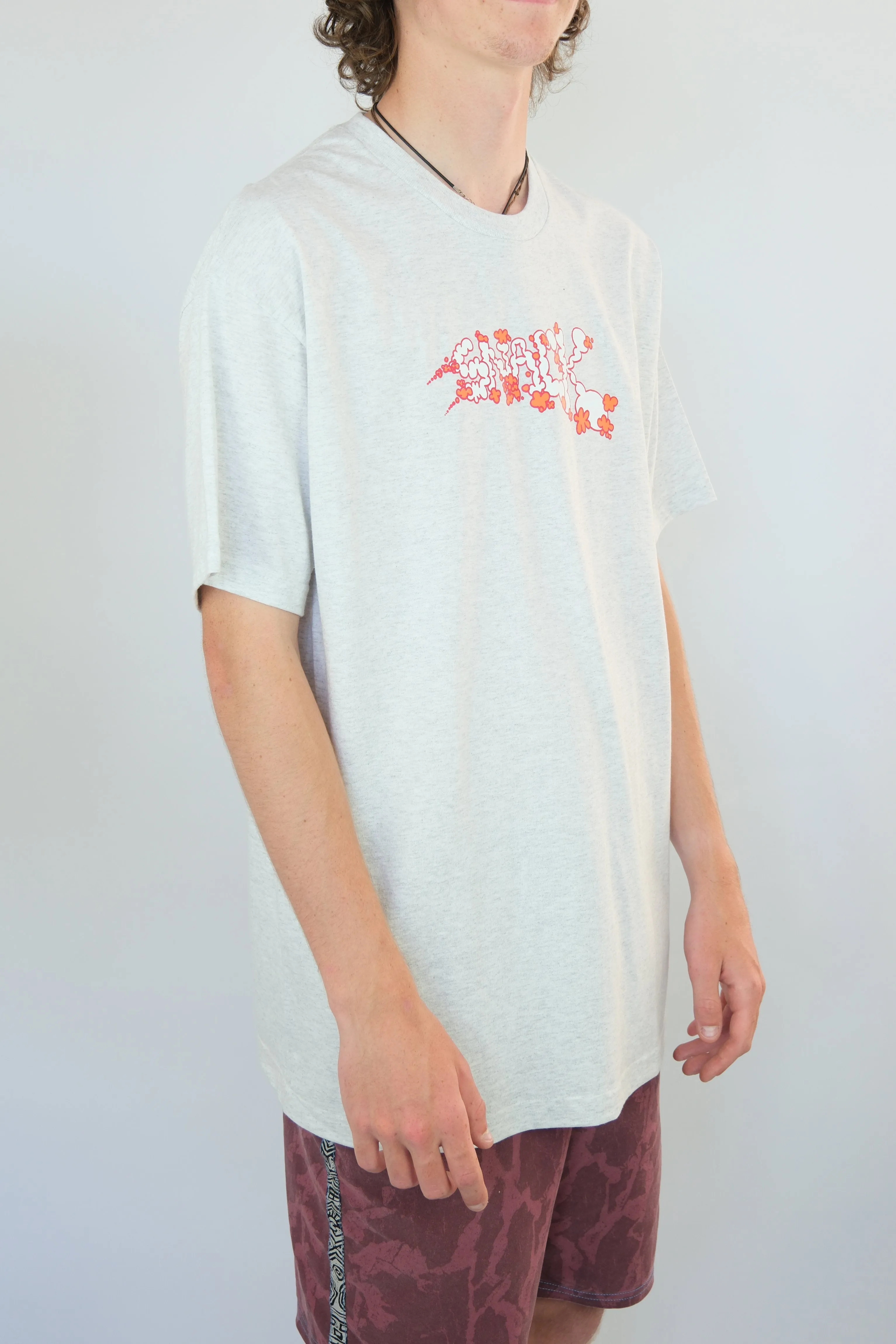 Snack Skateboards - Vapours T Shirt - Heavweight Cotton - Ash Grey
