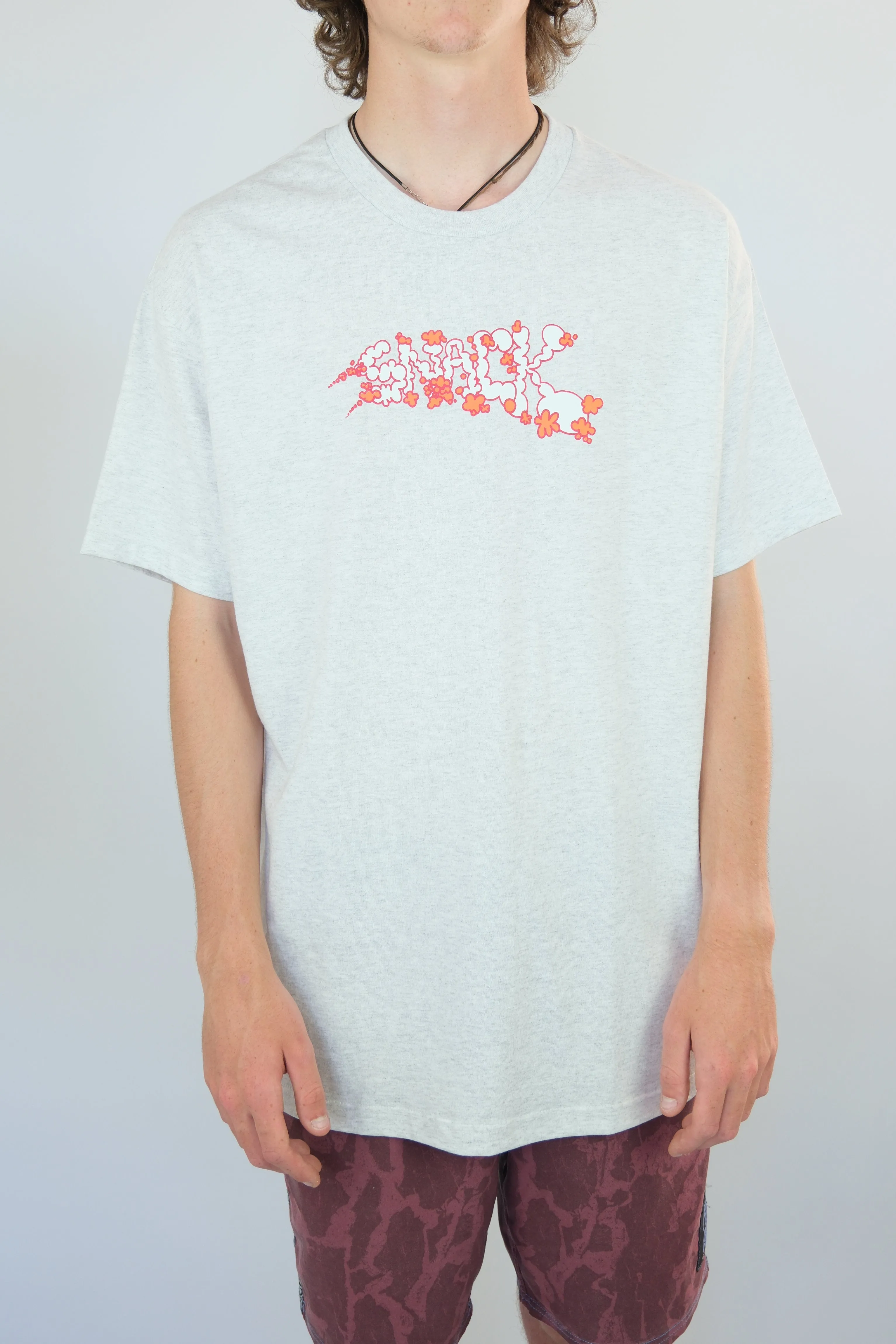 Snack Skateboards - Vapours T Shirt - Heavweight Cotton - Ash Grey