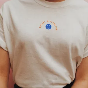 Social Distancing Retro Unisex Crew Neck Tee