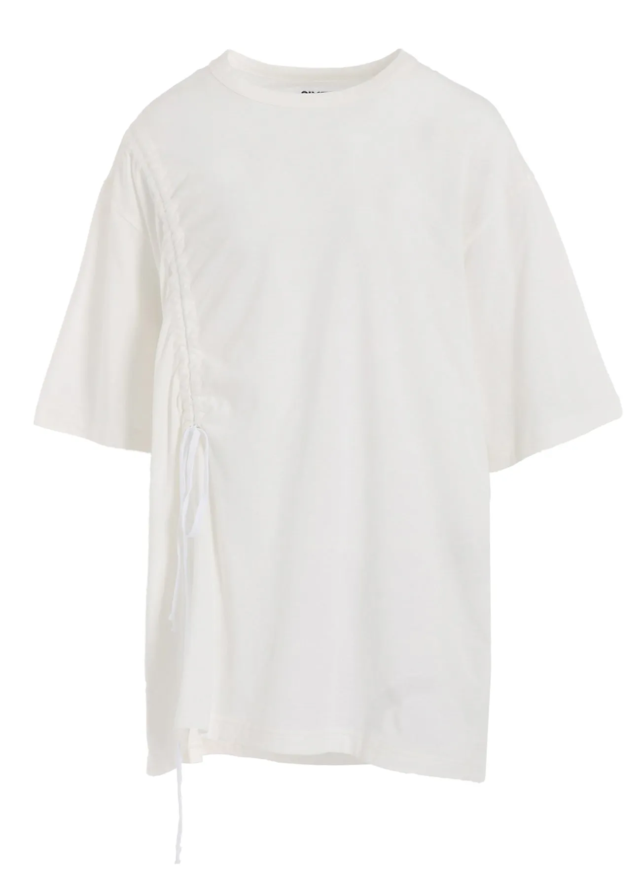 SOFT JERSEY T-SHIRT WITH GATHERED STRINGS
