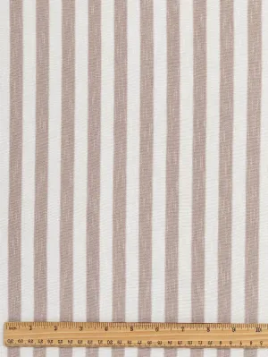 Soft Stripe Viscose Stretch Knit Deadstock - Beige   White - Swatch
