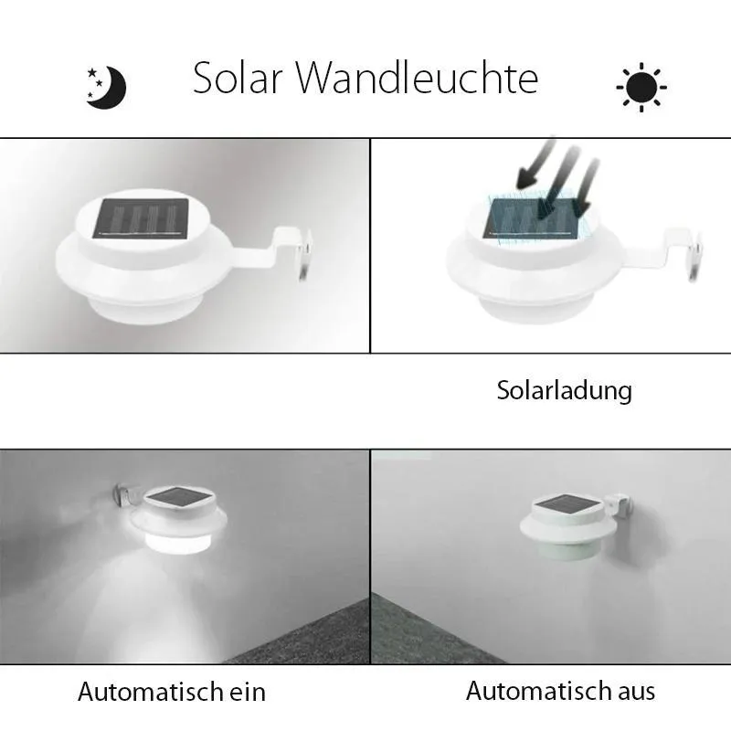 Solarbetriebene Dachrinnenlichter