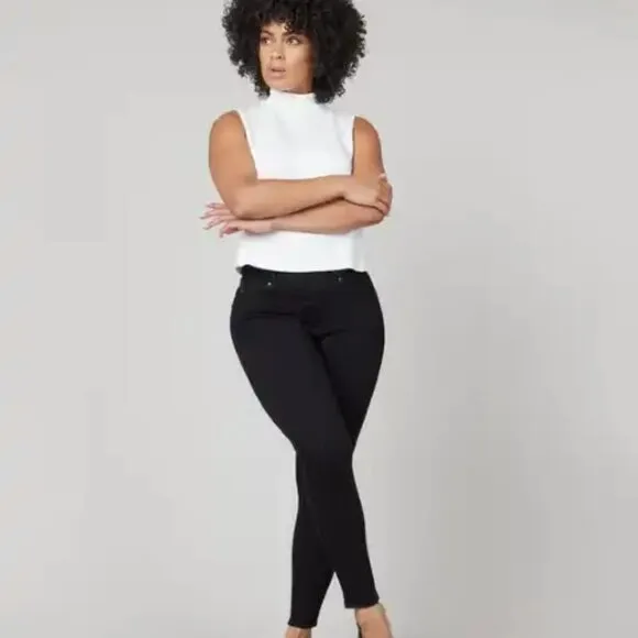 SPANX by Sara Blakely Ankle Skinny Jeans, Clean Black