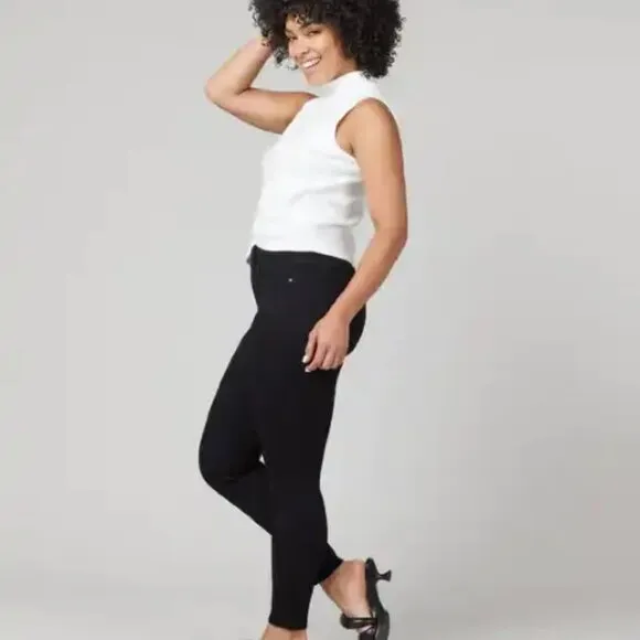 SPANX by Sara Blakely Ankle Skinny Jeans, Clean Black