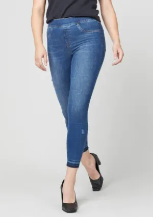 Spanx Distressed Ankle Skinny Jeans, Medium Wash