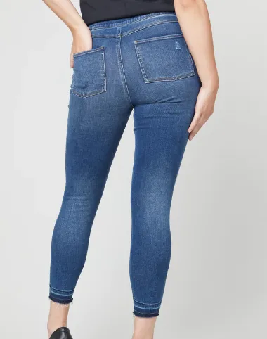 Spanx Distressed Ankle Skinny Jeans, Medium Wash